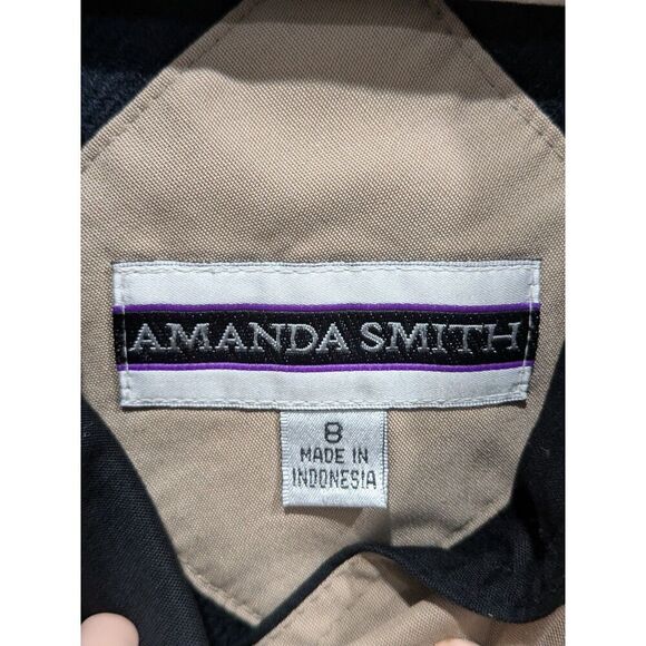 Vintage 90s Amanda Smith Tan Zip Out Fleece Lining Overcoat Trench Coat, 8 - Picture 14 of 14
